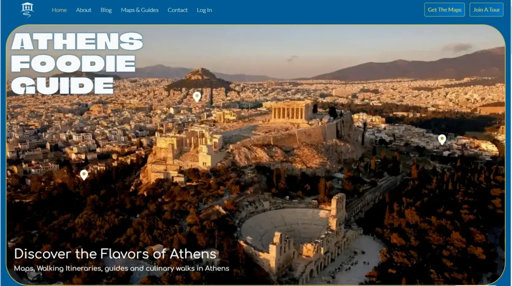 A food-tour guide site